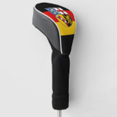 Die Flagge von Saarland Golf Head Cover Headcover (angewinkelt)