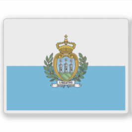 Die Flagge von San Marino Aufkleber