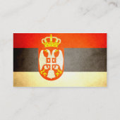 Die Flagge von Sun küsste Serbien Visitenkarte (Rückseite)