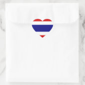 Die Flagge von Thailand Herz-Aufkleber (Tasche)