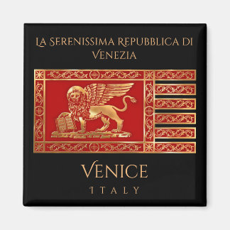 Die Flagge von Venedig, Italien Magnet