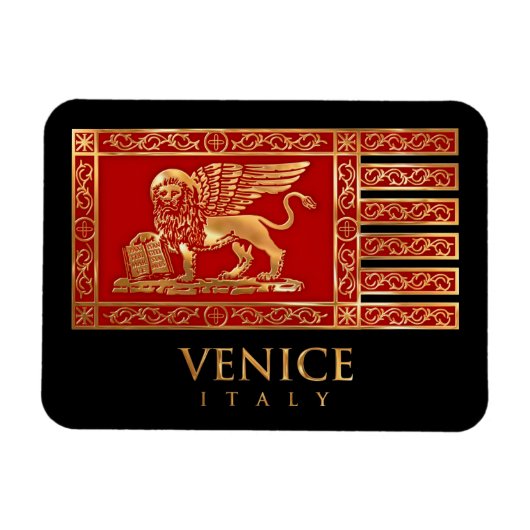 Die Flagge von Venedig Magnet (Horizontal)