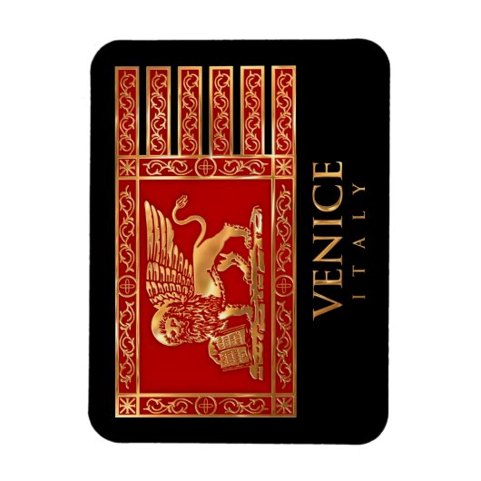 Die Flagge von Venedig Magnet (Vertikal)