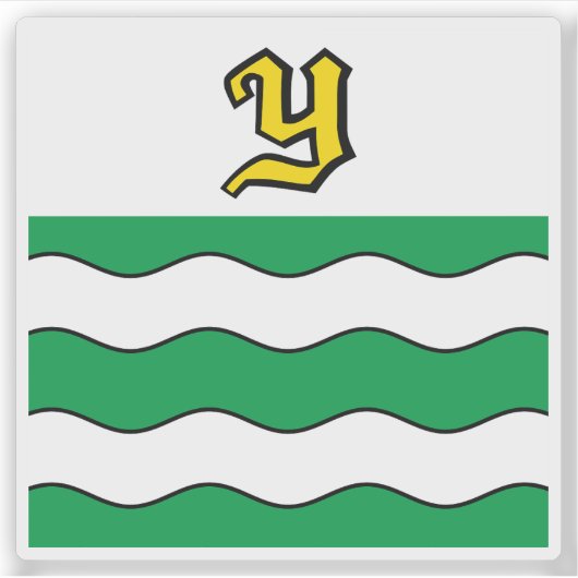 Die Flagge von Yverdon-les-Bains, Schweiz Aufkleber (Vorderseite)