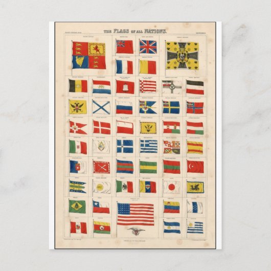 Die Flaggen aller Nationen Postkarte (Vorderseite)