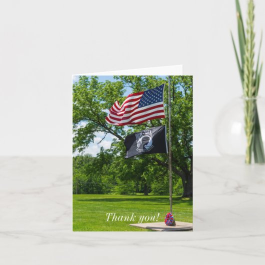 Die Flaggen Amerikas und des POS Dankeskarte (Vorderseite)