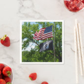 Die Flaggen Amerikas und des POS Serviette (Beispiel)