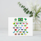 Die Flaggen Brasiliens Postkarte (Stehend Vorderseite)