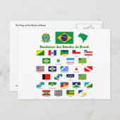 Die Flaggen Brasiliens Postkarte (Vorne/Hinten)