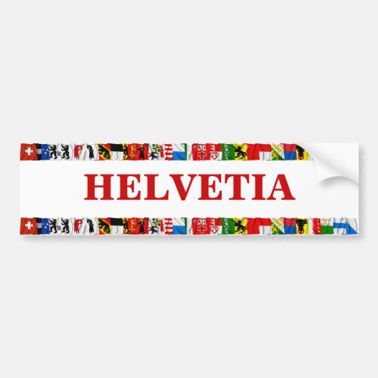 Die Flaggen der Bezirke von der Schweiz, Autoaufkleber (Vorne)