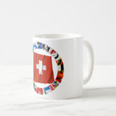 Die Flaggen der Bezirke von der Schweiz Kaffeetasse (VorderseiteRechts)