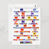 Die Flaggen der französischen Regionen und Departe Postkarte (Vorne/Hinten)