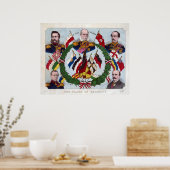 Die Flaggen Deutschlands Poster (Küche)