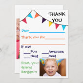 Die Flaggen-Gewohnheit des Kindes danken Ihnen Dankeskarte (Vorne/Hinten)