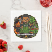 Die Flaming Gardener Servietten (Beispiel)