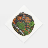 Die Flaming Gardener Servietten (Ecke)