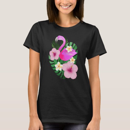 Die Flamingo-Kunst der Frauen T-Shirt (Vorderseite)
