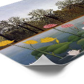 Die Flamingos von Henri Rousseau Poster (Ecke)