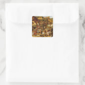 Die flämischen Sprichwörter Quadratischer Aufkleber (Tasche)