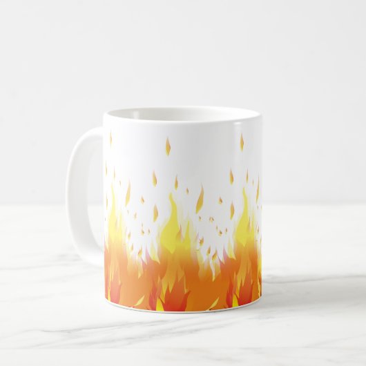 Die Flamme der Leidenschaft: Feurige Liebe Kaffeetasse (Vorderseite Links)