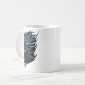 Die Flamme des Lebens: Ein Schädeldesign. Kaffeetasse (Vorderseite Links)