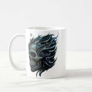 Die Flamme des Lebens: Ein Schädeldesign. Kaffeetasse