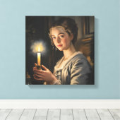 Die Flamme im Inneren Leinwanddruck (Insitu (Holzboden))