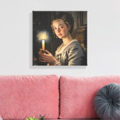 Die Flamme im Inneren Leinwanddruck (Insitu (Wohnzimmer))