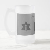 Die Flamme und der Stern - Mattglas Bierglas (Links)