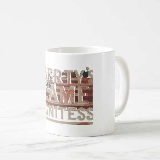 Die Flammen der Liberty Kaffeetasse (VorderseiteRechts)