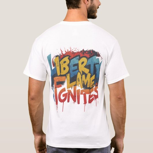 Die Flammen der Liberty T-Shirt (Rückseite)