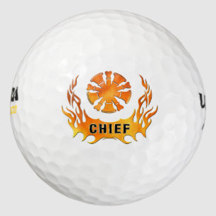 Die Flammen des Chefs Golfball