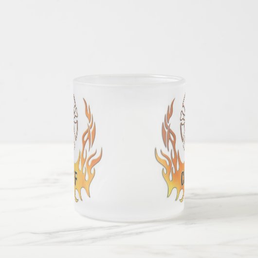 Die Flammen des Leiters Mattglastasse (Mittel)