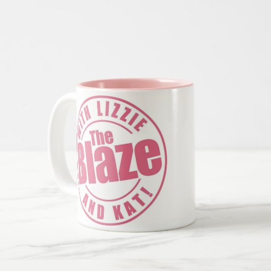 Die Flammen-Tasse Zweifarbige Tasse (Vorderseite Links)