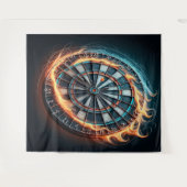 Die flammende Dart Arena entzündet die Leidenschaf Wandteppich (Vorderseite (Horizontal))