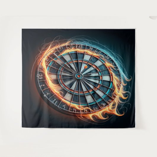 Die flammende Dart Arena entzündet die Leidenschaf Wandteppich (Vorderseite (Horizontal))