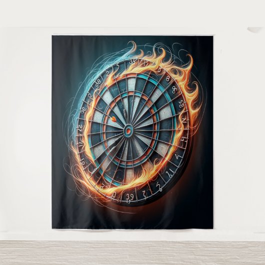 Die flammende Dart Arena entzündet die Leidenschaf Wandteppich (Vorderseite)