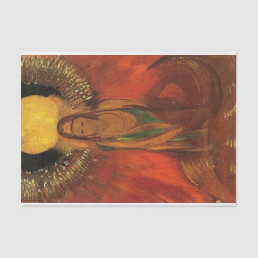 Die Flammengöttin von Odilon Redon Seidenpapier (Vorderseite)