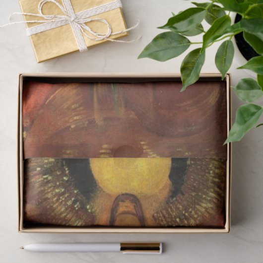 Die Flammengöttin von Odilon Redon Seidenpapier (Geschenk)