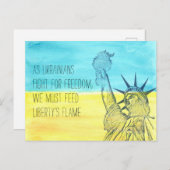 Die Flammenpostkarte von Liberty gefüttert Postkarte (Vorne/Hinten)