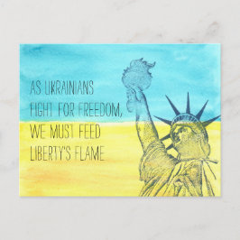 Die Flammenpostkarte von Liberty gefüttert Postkarte