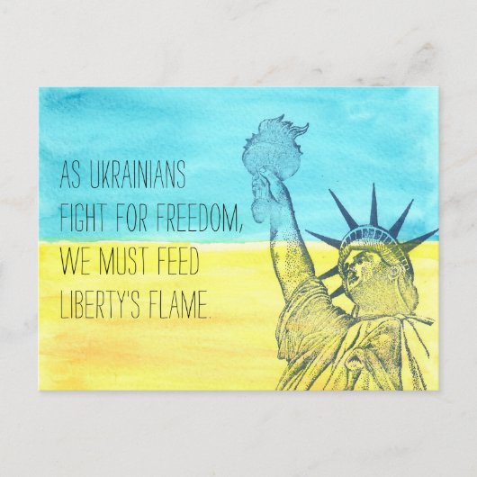 Die Flammenpostkarte von Liberty gefüttert Postkarte (Vorderseite)