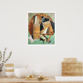 Die Flasche Banyuls, 1914 (Gouache & Collage) Poster (Küche)