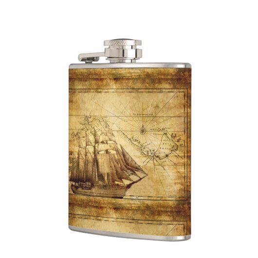 die Flasche des Piratenschiffs-Forschers Flachmann (Links)