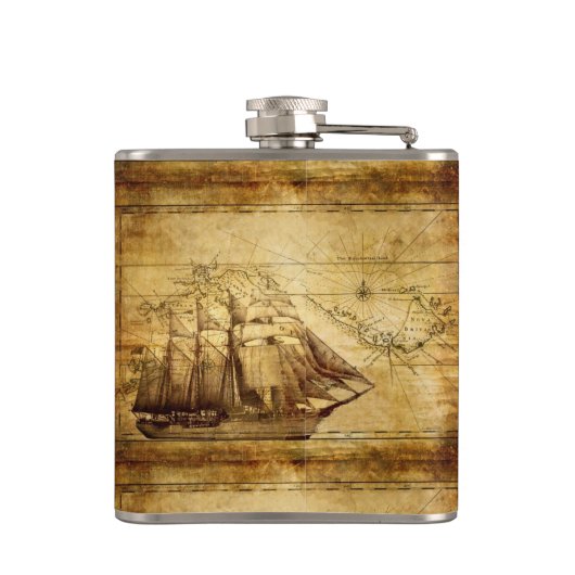 die Flasche des Piratenschiffs-Forschers Flachmann (Rückseite)