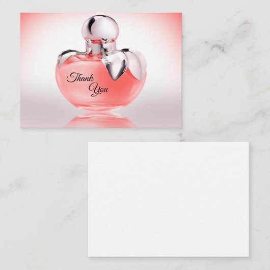 Die Flasche Parfüm Danke Karte (Vorne/Hinten)