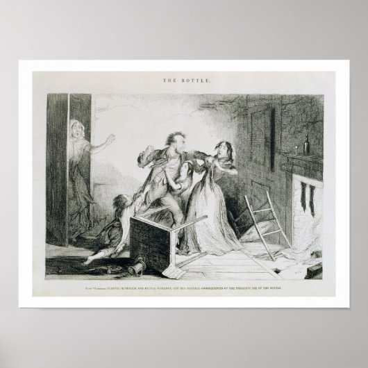 Die Flasche, Plate VI, ängstliche Streit und bruta Poster (Vorne)