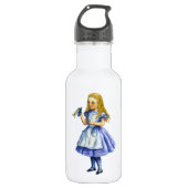 Die Flasche sagte trinken mich von der Alicen im Edelstahlflasche (Vorderseite)