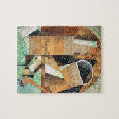 Die Flasche von Banyuls, 1914 (Gouache u. Collage) Puzzle (Horizontal)