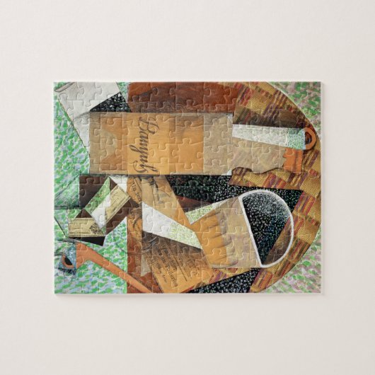 Die Flasche von Banyuls, 1914 (Gouache u. Collage) Puzzle (Horizontal)